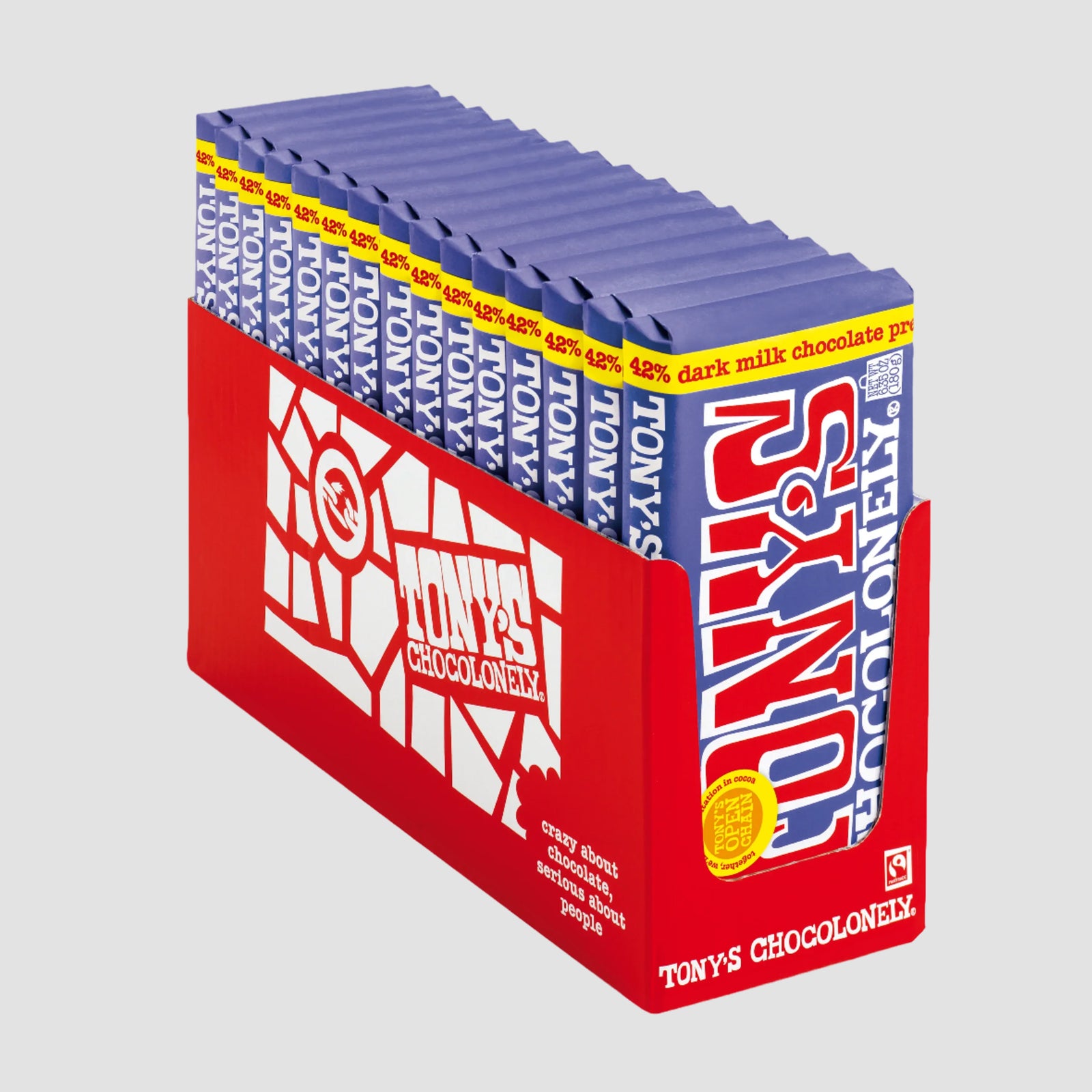 Dark Milk Pretzel Toffee 42%, 15 Bar Pack