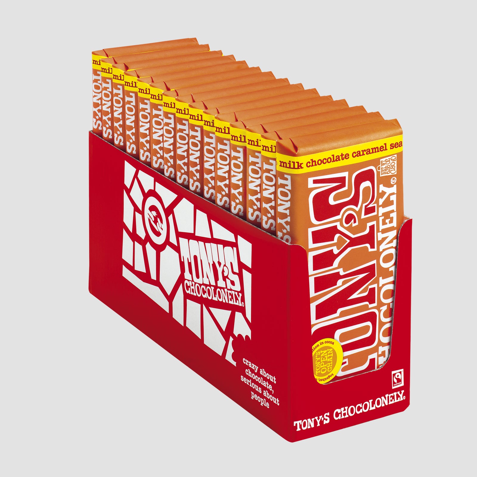 Milk Chocolate Caramel Sea Salt 32%, 15 Bar Pack