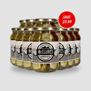 Sweet & Spicy Crinkle Cut Pickles, 12 Jar Case - Cook & Nelson