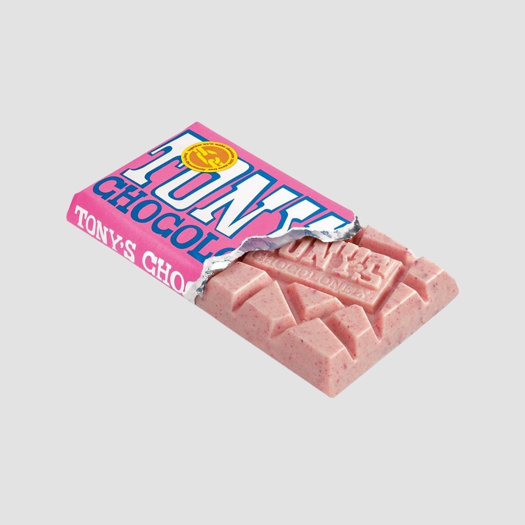 White Chocolate Raspberry Popping Candy 28%, 15 Bar Pack - Cook & Nelson